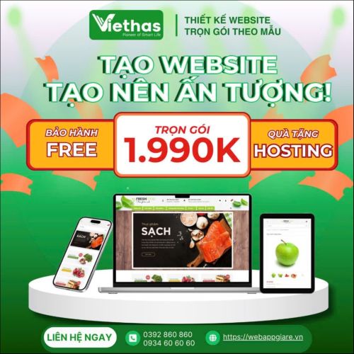 Thiết kế website trọn gói 1.990k